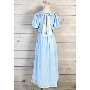 Free People All You Need Is Lace Midi Dress Womens Light Blue Lace Cotton Party
